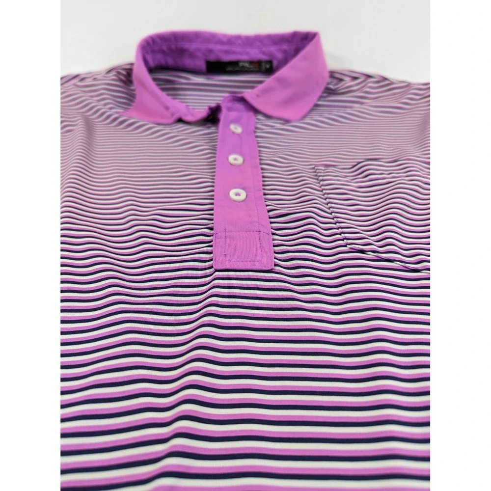 Ralph Lauren Polo Shirt Mens Large Pink RLX Golf Muirfield‎ Village Golf Medium